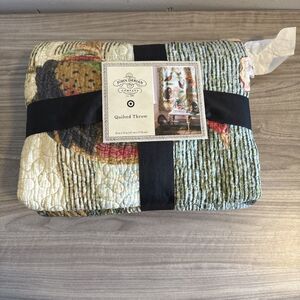 John Derian Target Quilted Throw Bird Collage 50” X 70” NWT Fall Thanksgiving